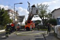 Dachstuhlbrand Koeln Poll Geislarerstr P574